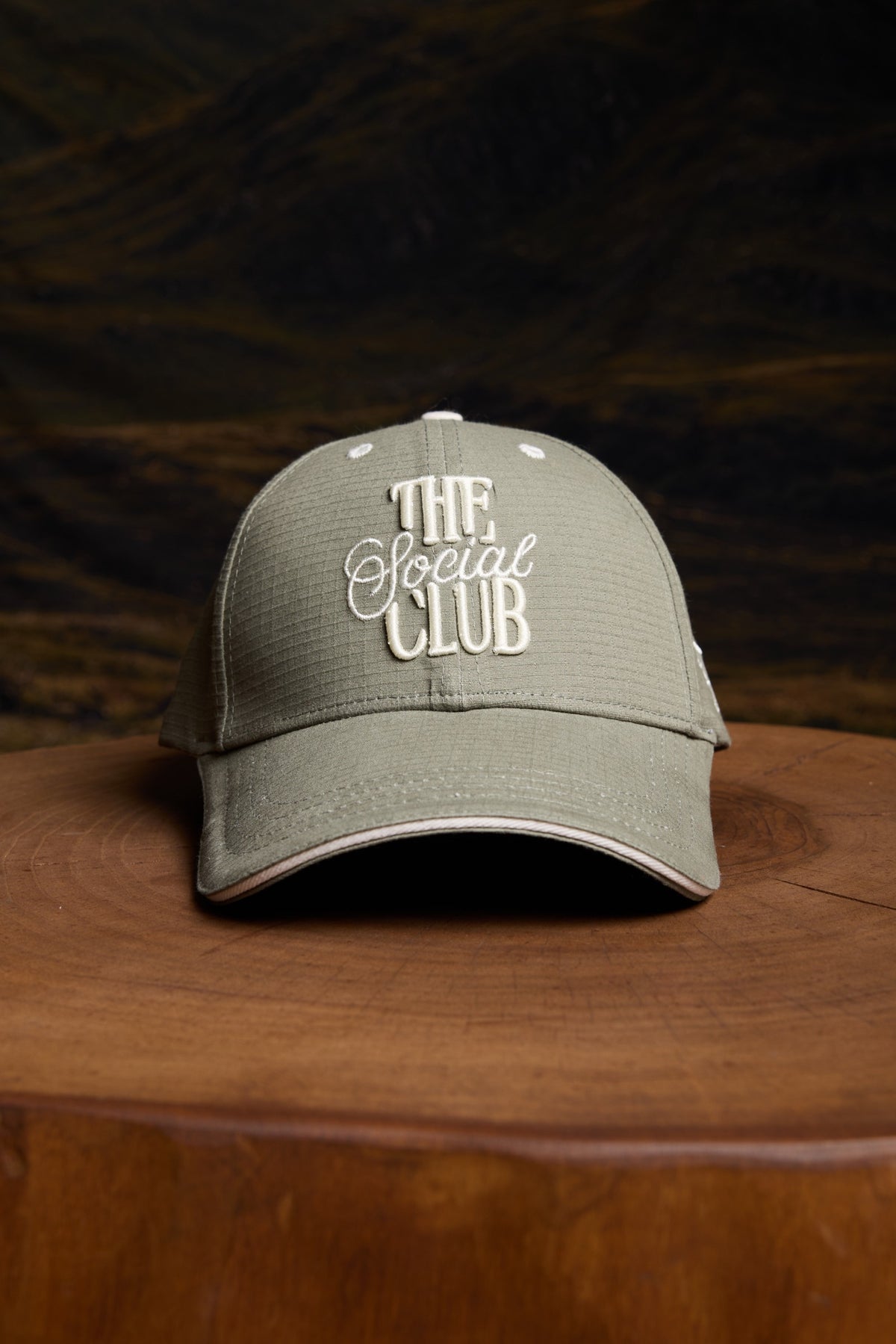 THE SOCIAL CLUB NAKIŞLI RIPSTOP ŞAPKA - HAKİ