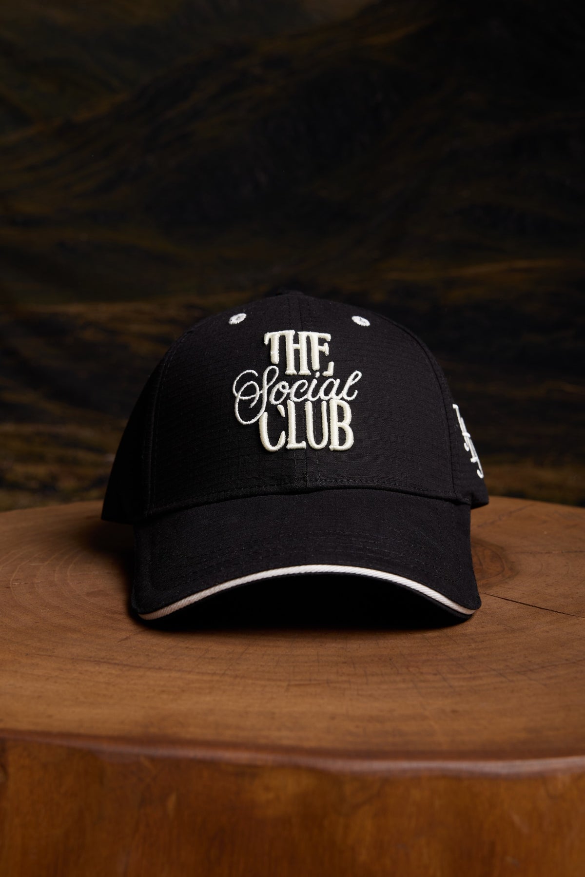 THE SOCIAL CLUB NAKIŞLI RIPSTOP ŞAPKA - SİYAH