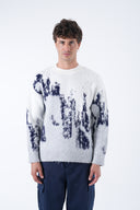 Şardonlu Bisiklet Yaka Degrade Desenli Kazak