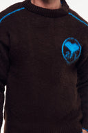 Şerit Detay Bisiklet Yaka Kazak