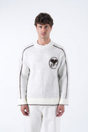 Şerit Detay Bisiklet Yaka Kazak