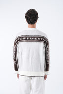 Şerit Detay Bisiklet Yaka Kazak