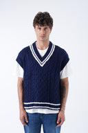 Şeritli V Yaka Süveter