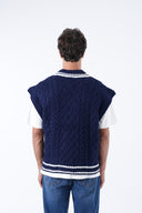 Şeritli V Yaka Süveter