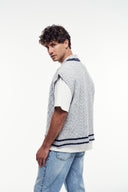 Şeritli V Yaka Süveter