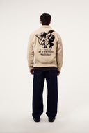 Sırtı Baskılı Kaşe Mont