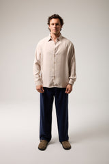 Süet Dokulu Pileli Pantolon