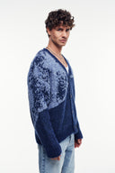 V Yaka Yumuşak Dokulu Oversize Hırka