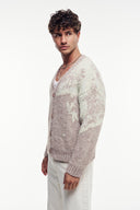 V Yaka Yumuşak Dokulu Oversize Hırka