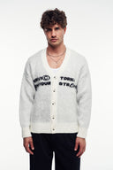 Yazı Baskılı Düğmeli Hırka