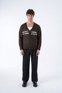 Yazı Baskılı Düğmeli Hırka