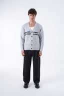 Yazı Baskılı Düğmeli Hırka