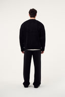 Yazı Baskılı Düğmeli Hırka