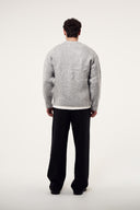 Yazı Baskılı Düğmeli Hırka