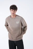 Yıkamalı Oversize Yazı Baskı Sweatshirt