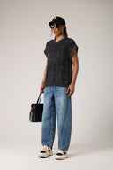 Yıkamalı Saç Örgü Triko Süveter