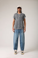 Yıkamalı Saç Örgü Triko Süveter