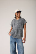 Yıkamalı Saç Örgü Triko Süveter