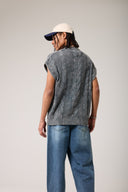 Yıkamalı Saç Örgü Triko Süveter