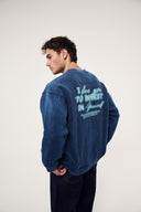 Yırtık Detaylı Yıkamalı Sweatshirt