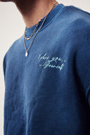 Yırtık Detaylı Yıkamalı Sweatshirt