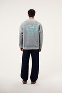 Yırtık Detaylı Yıkamalı Sweatshirt