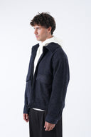 Yün Karışımlı Cepli Kaşe Mont