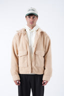 Yün Karışımlı Cepli Kaşe Mont