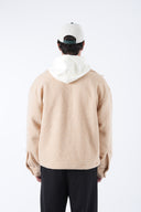 Yün Karışımlı Cepli Kaşe Mont