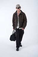 Yün Karışımlı Cepli Kaşe Mont