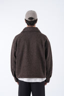 Yün Karışımlı Cepli Kaşe Mont